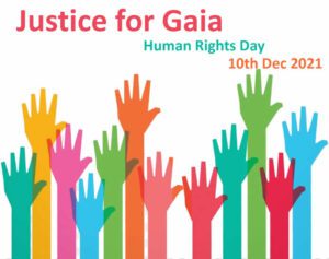 Justice for Gaia white