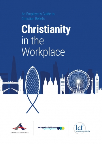 Copy of the LCF 'Christianity in the workplace' title page showing the LCF logo in the bottom right.