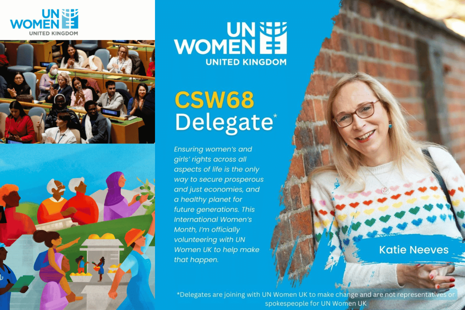 Katie Neeves accepted as a UN Women UK delegate to the United Nations Commission on the Status of Women