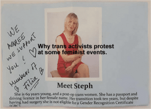 This article explains why trans activists protest at some feminist events. That will certainly continue to be the case.