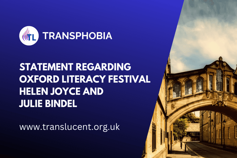 Statement Regarding Oxford Literacy Festival Helen Joyce and Julie Bindel