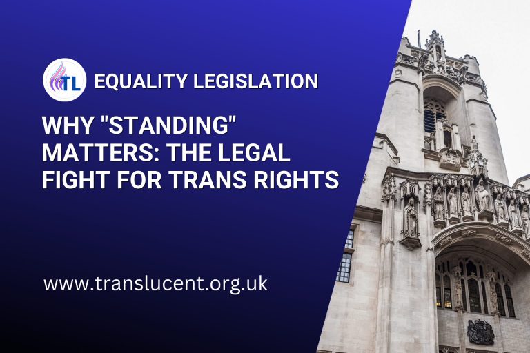 Why “Standing” Matters: The Legal Fight for Trans Rights Why "Standing" Matters: The Legal Fight for Trans Rights