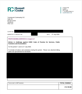 A Message From Our Founder - Steph Richards 2 Russell Cooke Invoice July 2026 Russell Cooke Invoice July 2026